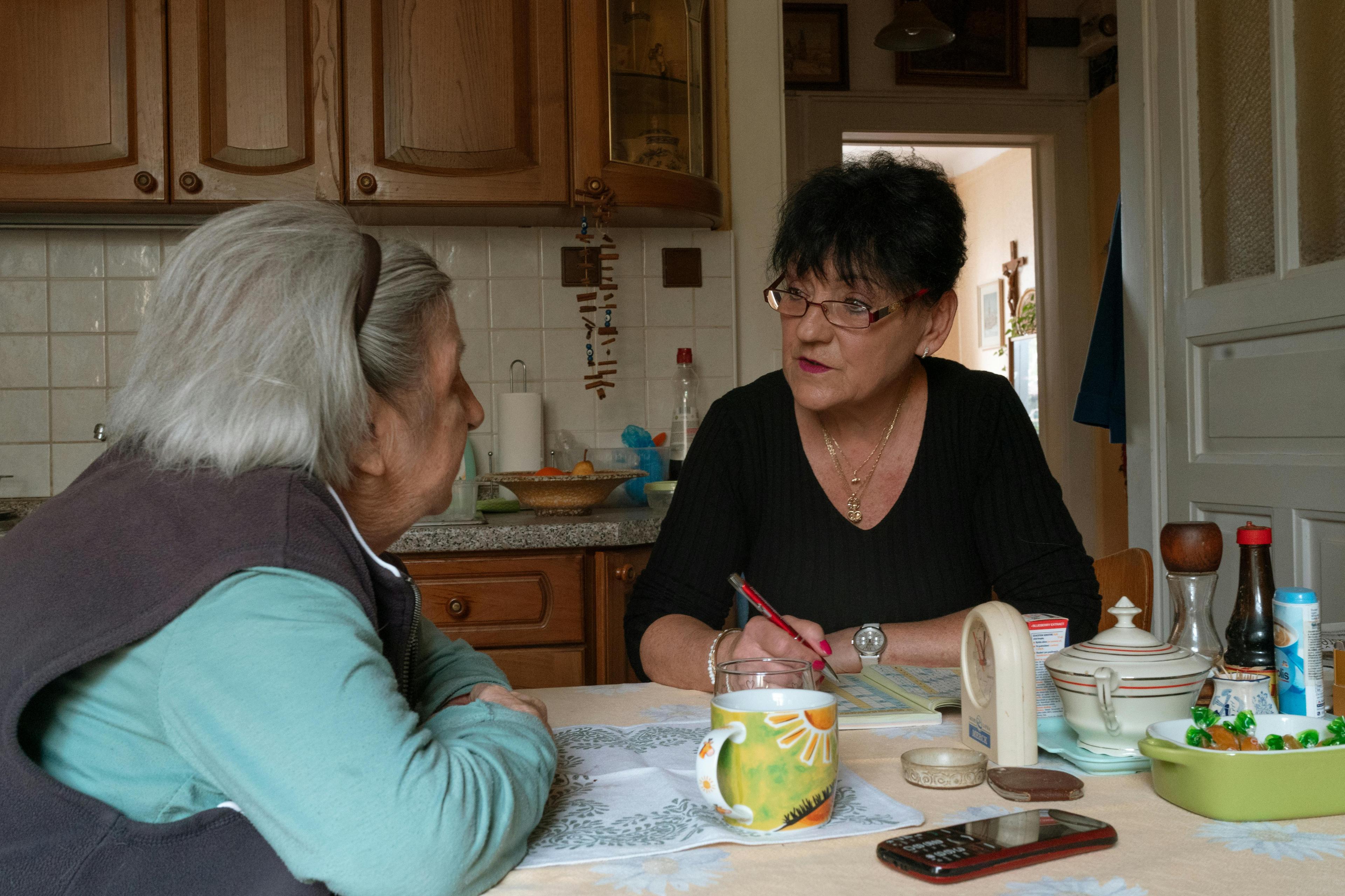 Care assessment conversation in a home setting